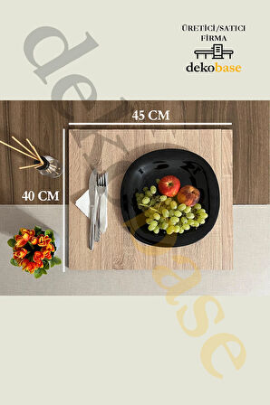 Meşe Renk Çok Amaçlı Koltuk Kenar Sehpası, Supla, Yemek Servis Altlığı