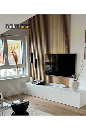 Meşe (2 ADET) 40x270 cm Yeni Nesil Akustik Ahşap Duvar Paneli