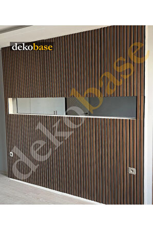 Ceviz (2 ADET) 40x270 cm Yeni Nesil Akustik Ahşap Duvar Paneli