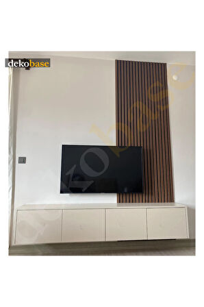 Ceviz (2 ADET) 40x240cm Yeni Nesil Akustik Ahşap Duvar Paneli