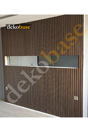 Ceviz (2 ADET) 40x240cm Yeni Nesil Akustik Ahşap Duvar Paneli
