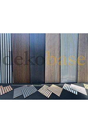 Açık Gri (2 ADET) 40x270 cm Yeni Nesil Akustik Ahşap Duvar Paneli