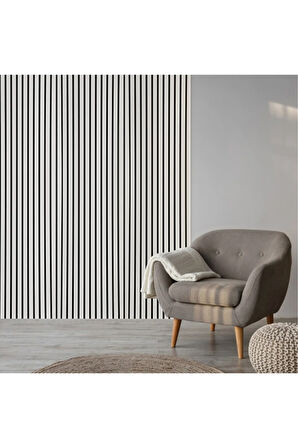 Açık Gri (2 ADET) 40x240cm Yeni Nesil Akustik Ahşap Duvar Paneli