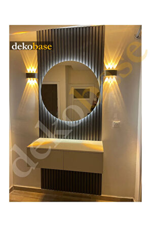 Antrasit (2 ADET) 60x240cm Yeni Nesil Akustik Ahşap Duvar Paneli