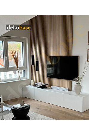 Meşe (2 ADET) 60x240cm Yeni Nesil Akustik Ahşap Duvar Paneli