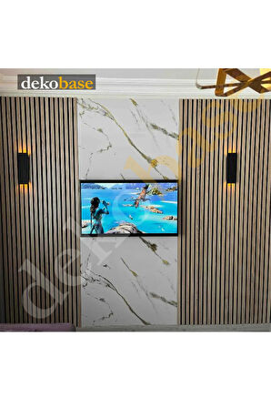 Meşe (2 ADET) 60x240cm Yeni Nesil Akustik Ahşap Duvar Paneli