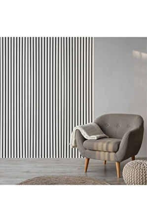 Açık Gri (2 ADET) 60x270 cm Yeni Nesil Akustik Ahşap Duvar Paneli