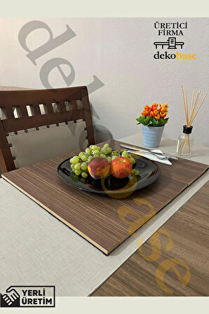 Ceviz Renk Çok Amaçlı Koltuk Kenar Sehpası, Supla, Yemek Servis Altlığı