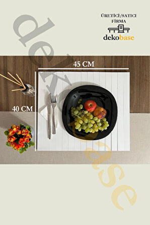 Beyaz (4 ADET) Çok Amaçlı Koltuk Kenar Sehpası, Supla, Yemek Servis Altlığı