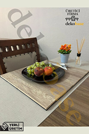 Atlantik Çam (4 ADET) Çok Amaçlı Koltuk Kenar Sehpası, Supla, Yemek Servis Altlığı