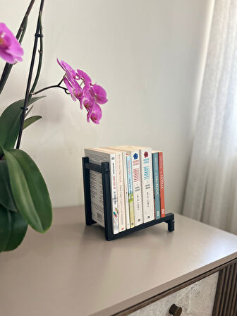 Dekoratif Metal Kitap Tutucu Salon, Ofis, Çalışma Masası İçin Şık Organizer