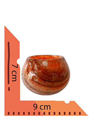 El Yapımı Oniks Hacıyatmaz Mumluk – Doğal Taş ile Sıcak ve Şık Dekor