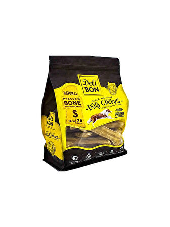 DeliBon Deri Press Köpek Kemik 12 Cm 25 Li Paket Natural