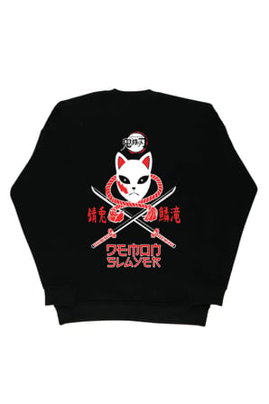 Lenithra Demon Slayer Anime Sırt Baskılı Unisex Oversize Sweatshirt Siyah / L