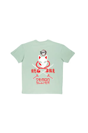 Lenithra Demon Slayer Anime Sırt Baskılı Unisex Oversize T-shirt Gri / XL