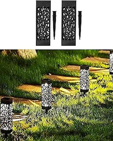 Kyrotech 2 Li Set Güneş Enerjili Solar Yürüyüş Yolu, Güneş Led Işıkları Gün Işığı Açık Bahçe Dekorat