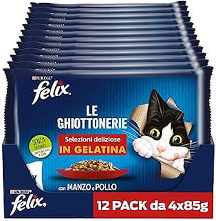 Felix Sığır Etli Yaş Maması Avantajlı Paket 48'li