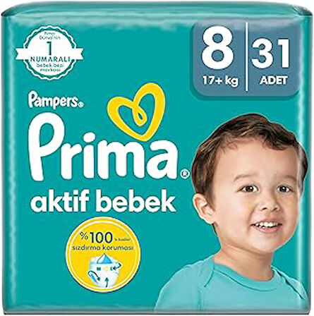 Bebek Bezi Aktif Bebek 8 Beden 31 Adet Fırsat Paketi