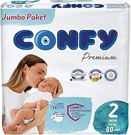 Confy Premium 2 Beden Mini Paket Bebek Bezi