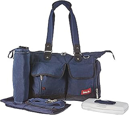 Bebek Bakım Çantası/Islak Mendil taşıma kutusu, Lacivert