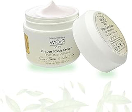 WOO BABY %100 Doğal Bebek Pişik Önleyici ve Onarıcı Nemlendirici - Hassas Cilt - Pişik Krem 50ml