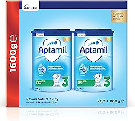 Aptamil 3 Devam Sütü, 1600gr, 9-12 Ay,