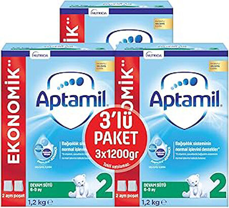 Aptamil 2 3'Lü 1200 Gr 6-9 Ay Mega Paket