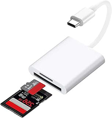 iPhone 15 Uyumlu Type-c Kart Okuyucu SD Kart Adaptörü TF Kart Okuyucu Disk Adaptörü Mobil Kart Okuyucu Hızlı Aksesuarları Bağlayın