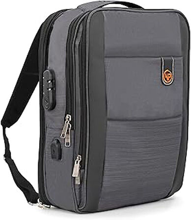Travela Laptop 40Lt Sırt Çantası, Usb Şarj Portlu Sırt Çantası, Suya Dayanıklı Kolej Okul Bilgisayar