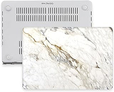 McStorey Macbook Pro Kılıf 13 inç Mermer08NL A1425 A1502 ile Uyumlu R-32