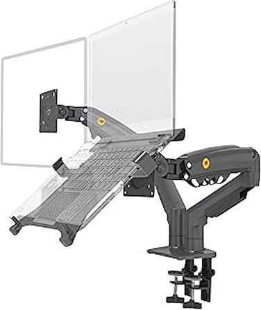 Ergoflex North Bayou Nb F160-Fp Çift Kol Profosyonel 17-27" Monitör Tutucu Ve Laptop Standı