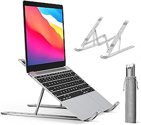 HT-119 Katlanır Laptop ve Tablet Standı, Siyah