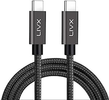 Force 100W Type-C to Type-C USB 3.1 Gen2 10 Gbps 4k@60hz Hızlı Şarj Data ve Görüntü Aktarım Kablosu Örgülü GN
