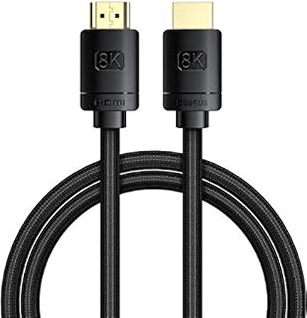 High Definition Serisi HDMI 8K to HDMI 8K Görüntü Aktarma Kablosu, 1m, Siyah