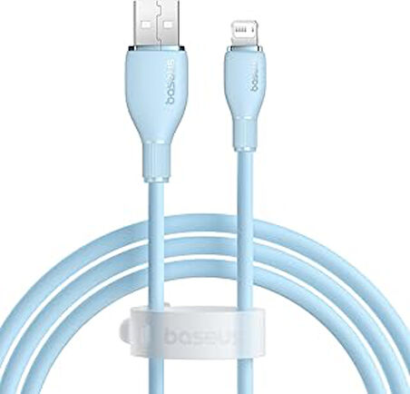 Baseus Pudding Hızlı Şarj Özellikli Lightning Kablo 2.4A, 1.2 Metre, Mavi