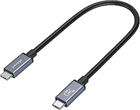 Paugge - Usb 4 Hızlı Şarj, Data Ve Görüntü Aktarım Kablosu - Thunderbolt 4/3 Uyumlu, Usb 4, 40Gbps V