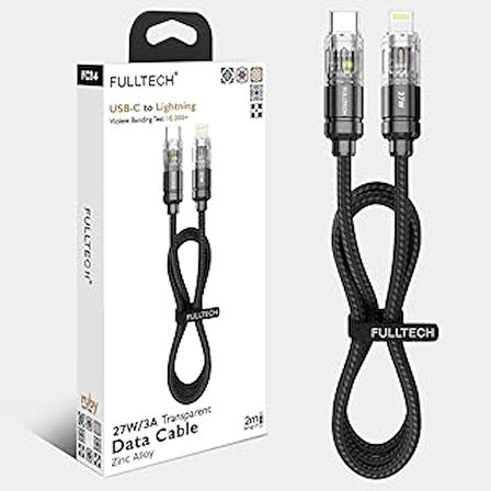Çinko Alaşım Usb-C To Lightning, Type-C To Iphone Ipad İle Uyumlu 27W/3A Şarj Data Kablosu 2 Metre (