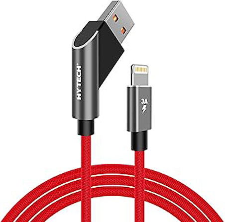 HY-X315 3A iPhone Lightning 1M, Kırmızı Şarj Kablosu