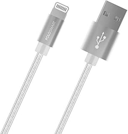 Polosmart Psm06 1 Metre Beyaz Lightning Hızlı Şarj Kablosu,Beyaz