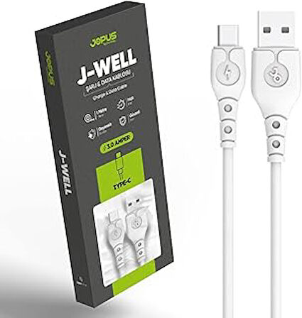 JOPUS Universal Type-C Data Kablosu JO-DK9 J-WELL, Beyaz, 1mt