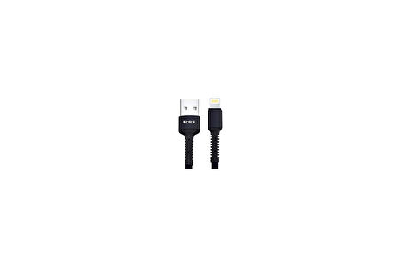 İmeng 3A UsbA to Lightning Pro Braided Data ve Hızlı Şarj Kablosu Siyah
