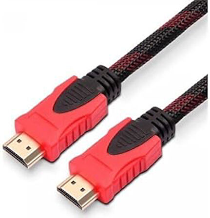 Concord HDMI Kablo 3 Metre Ses ve Görüntü Aktarım Kablosu - Siyah/Kırmızı