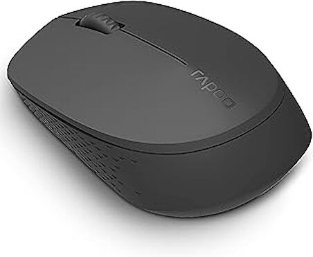 Rapoo M100 sessiz kablosuz fare kablosuz fare 1300 DPI sensör 9 ay pil ömrü sessiz tuşlar ergonomik sol ve sağ elini kullananlar PC ve Mac - koyu gri