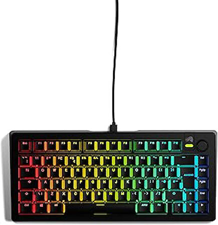 Glorious Gaming GMMK 3: Mekanik klavye, TKL%75, modüler conta sistemi, Doubleshot-PBT tuş kapakları, alüminyum şalter plakası, Hot-Swap , İngilizce QWERTY - siyah
