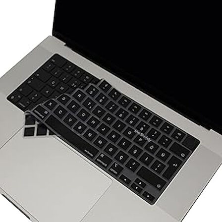 McStorey Macbook Pro Air M1-M2-M3 Klavye Koruyucu A2681 A3113, A2941 A3114, A2442 A2779 A2992 A2918, A2485 A2780 A2991 ile Uyumlu Siyah