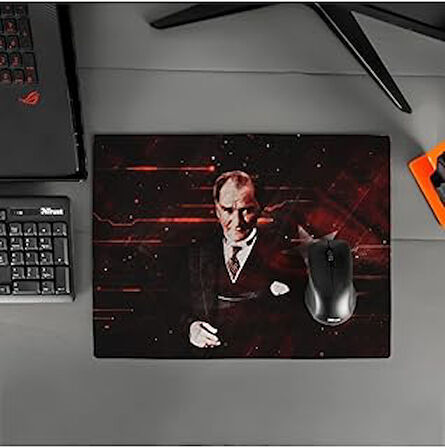 Hediyesepeti Mustafa Kemal Atatürk Tasarımlı 40X30 Mousepad - Mouse Pad - Fare Altlığı