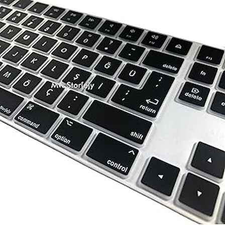 Mcstorey Klavye Koruyucu Apple Magic Keyboard-2 A1843 With Numeric (Uk-Us Türkçe) Ile Uyumlu Siyah