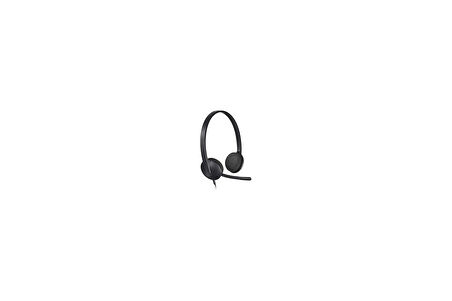 Logitech H340 Mikrofonlu Stereo Kulaklık, Gürültü Azaltmalı Ayarlanabilir Mikrofon, Döner Kulak Dolg