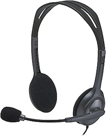 H111 Kablolu Stereo Kulak Üstü Mikrofonlu Kulaklık, Standart 3.5 Mm Jak Girişi, 235 Kablo Uzunluğu,