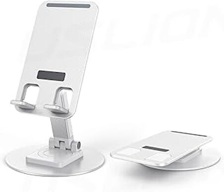 Moddestore Katlanabilir Telefon Tablet Tutucu Stand, 360 Derece Ayarlanabilir, Şarj Standı, Beyaz